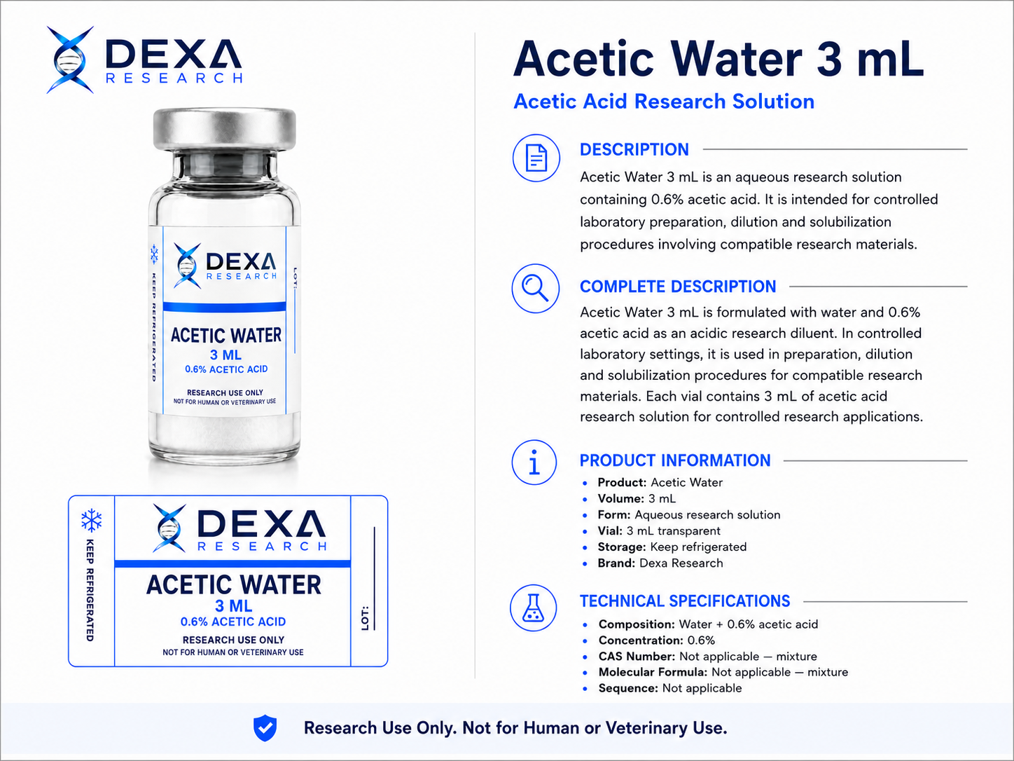 Acetic Water 3 ml — Dexa Research — thumbnail 3