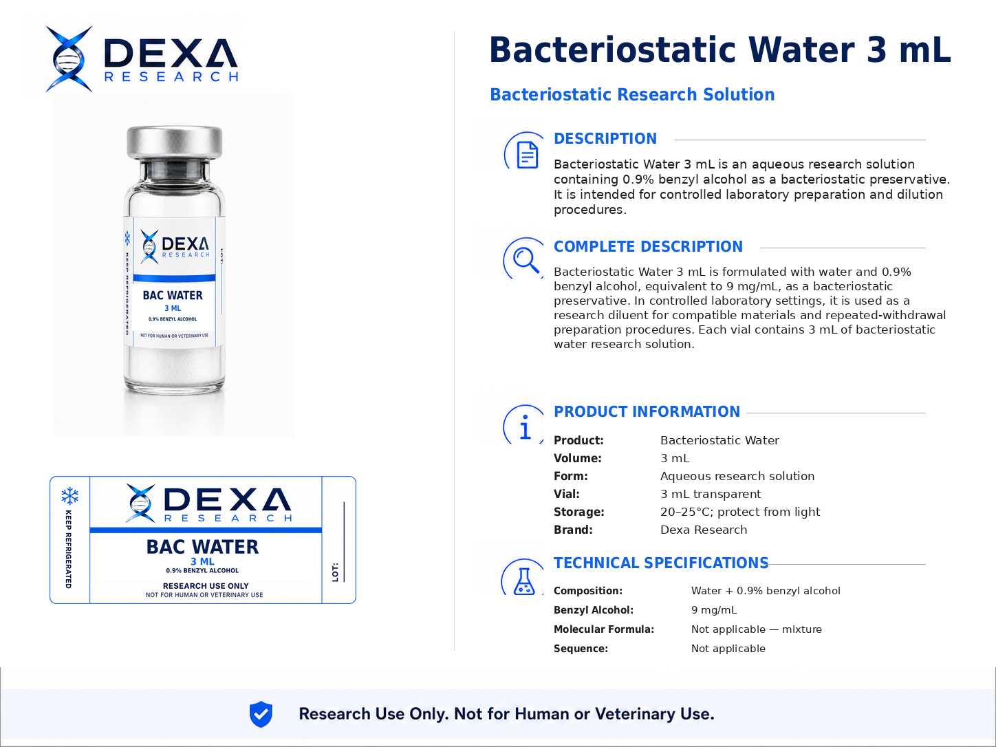 Bacteriostatic Water — Dexa Research — thumbnail 2