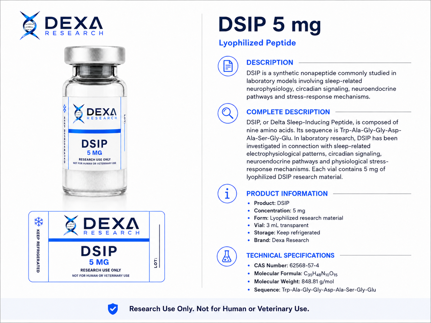 DSIP 5 mg — Dexa Research — thumbnail 3