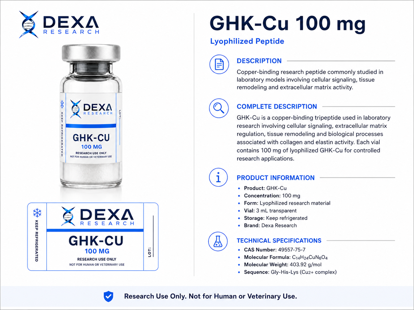 GHK-Cu 100 mg — Dexa Research — thumbnail 3
