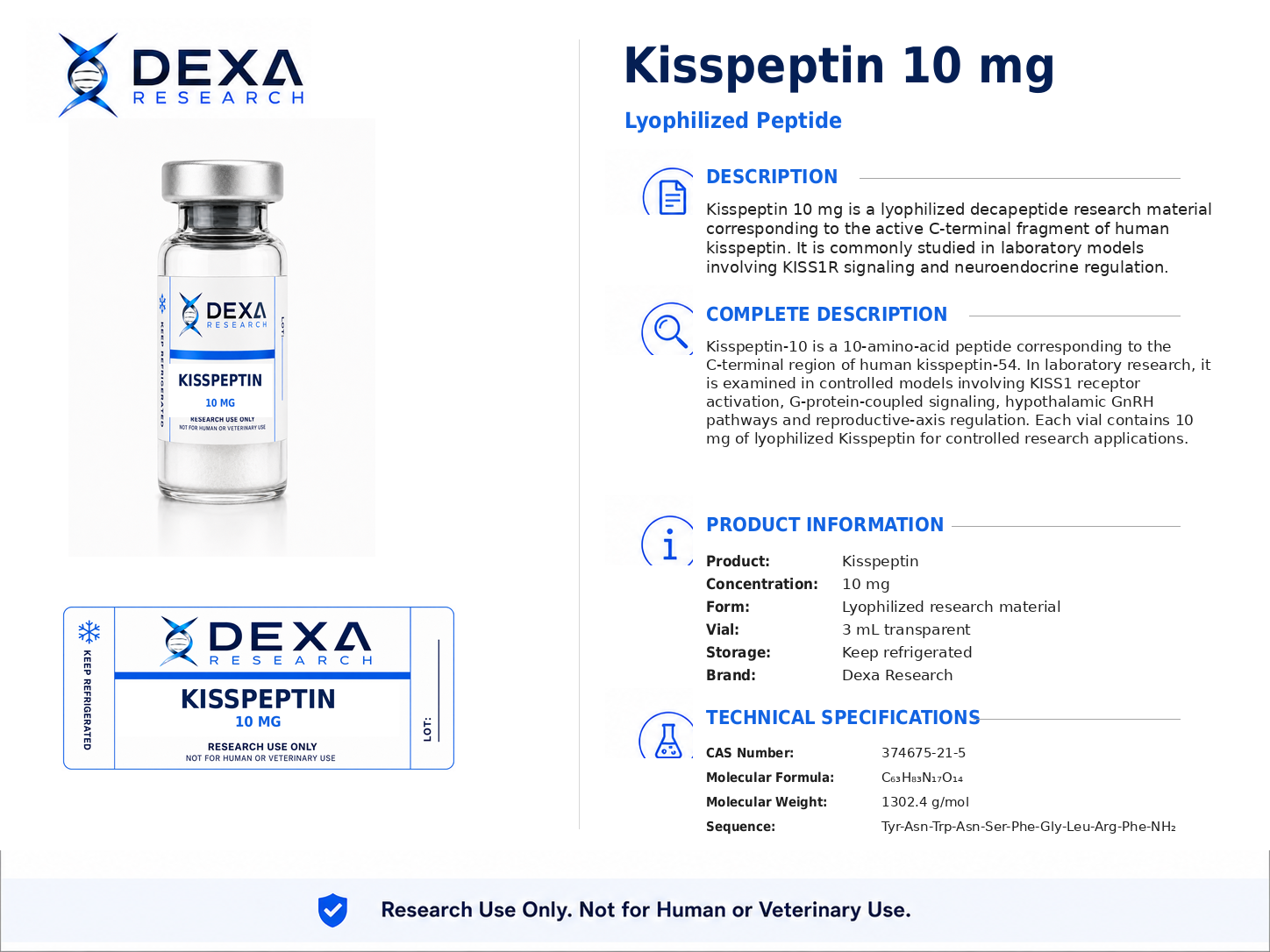 Kisspeptin 10 mg — Dexa Research — thumbnail 3