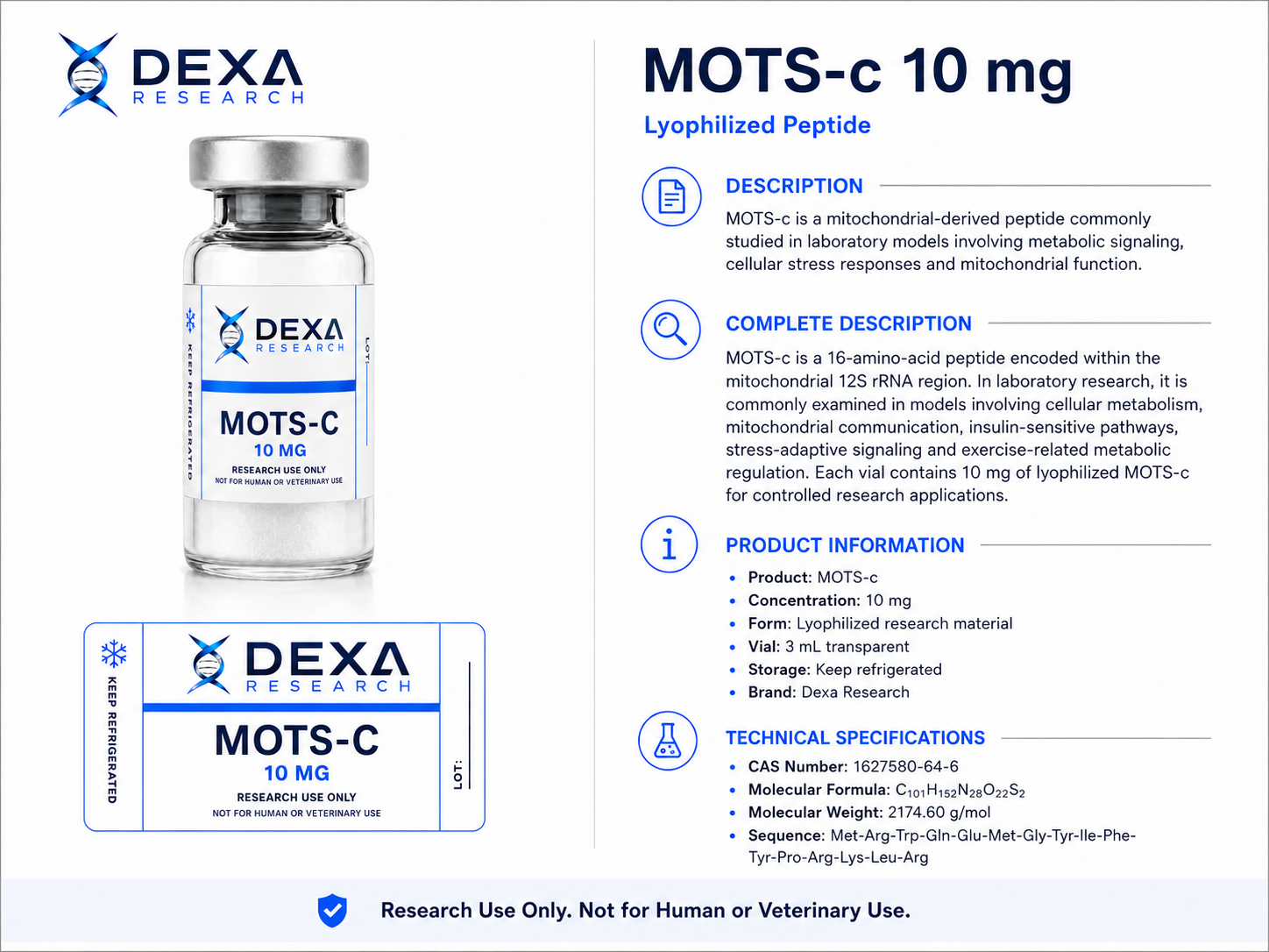 MOTS-c 10 mg — Dexa Research — thumbnail 3