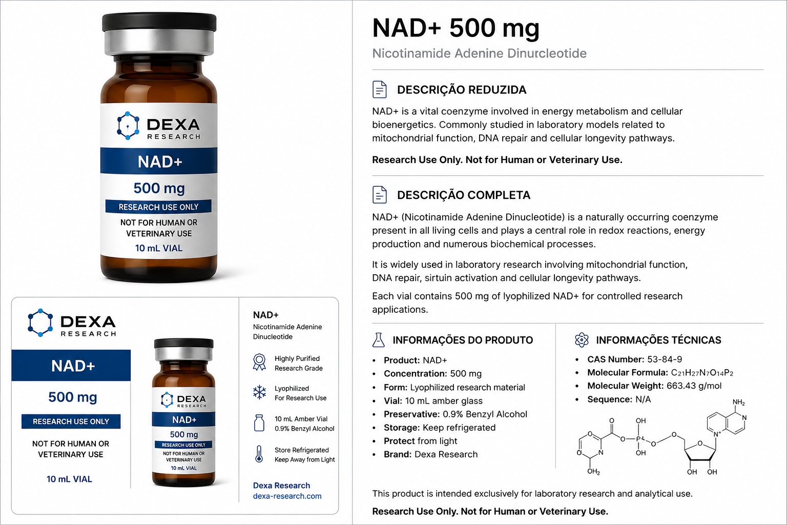 NAD+ 500 mg — Dexa Research — thumbnail 3