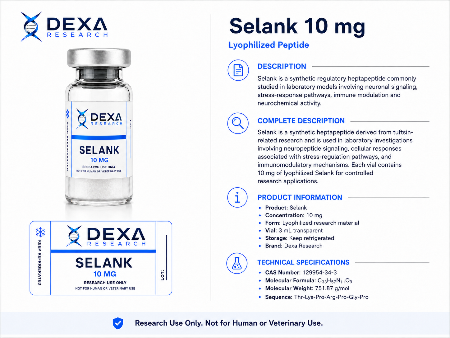 Selank 10 mg — Dexa Research — thumbnail 2