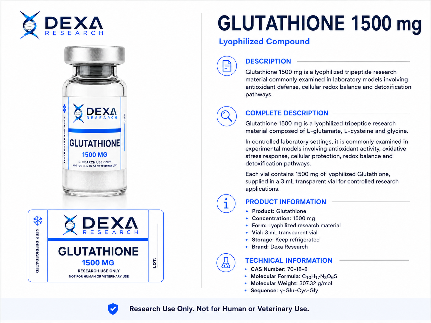 GLUTATHIONE 1500 mg — Dexa Research — thumbnail 3