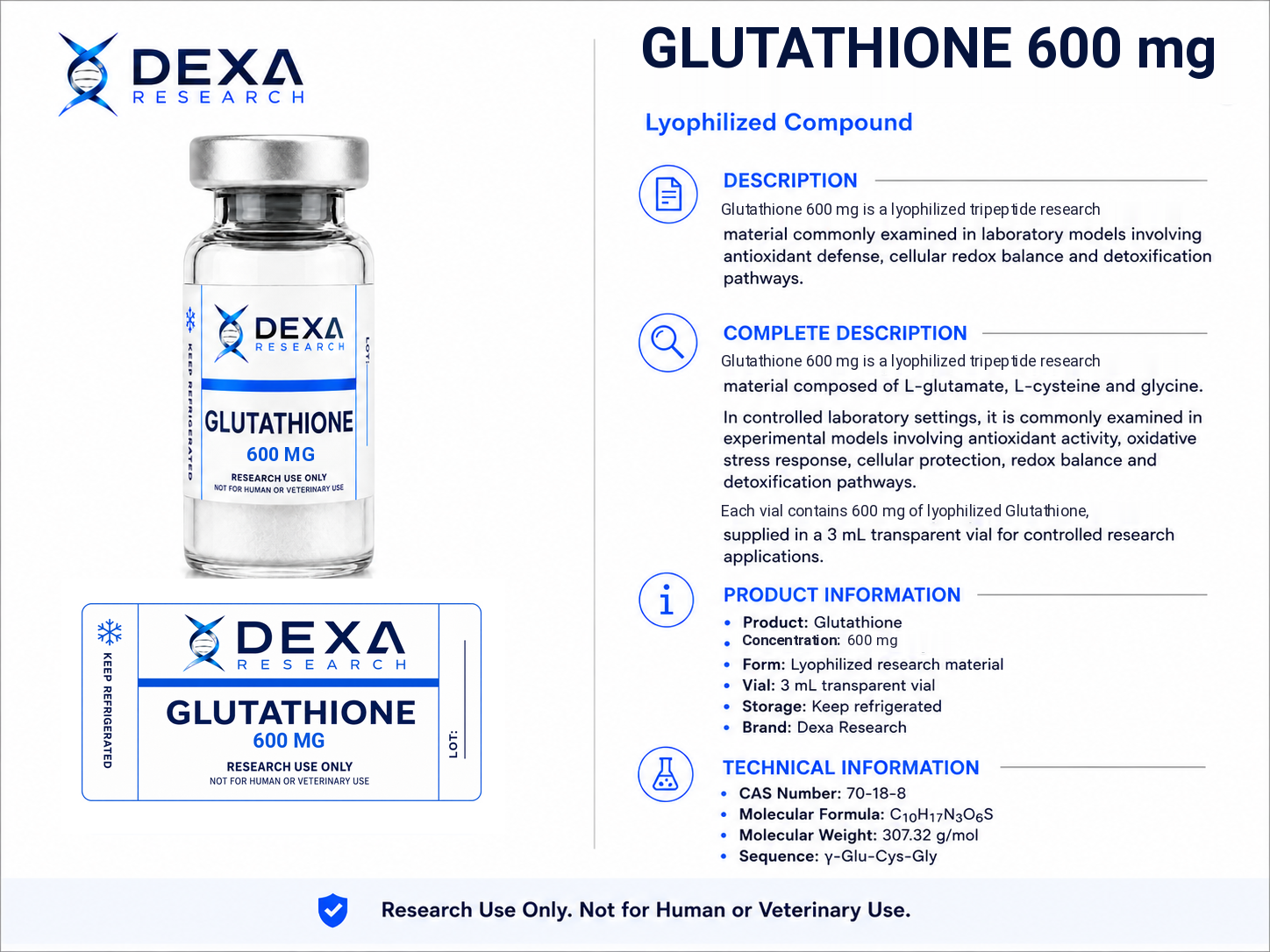 GLUTATHIONE 600 mg — Dexa Research — thumbnail 2