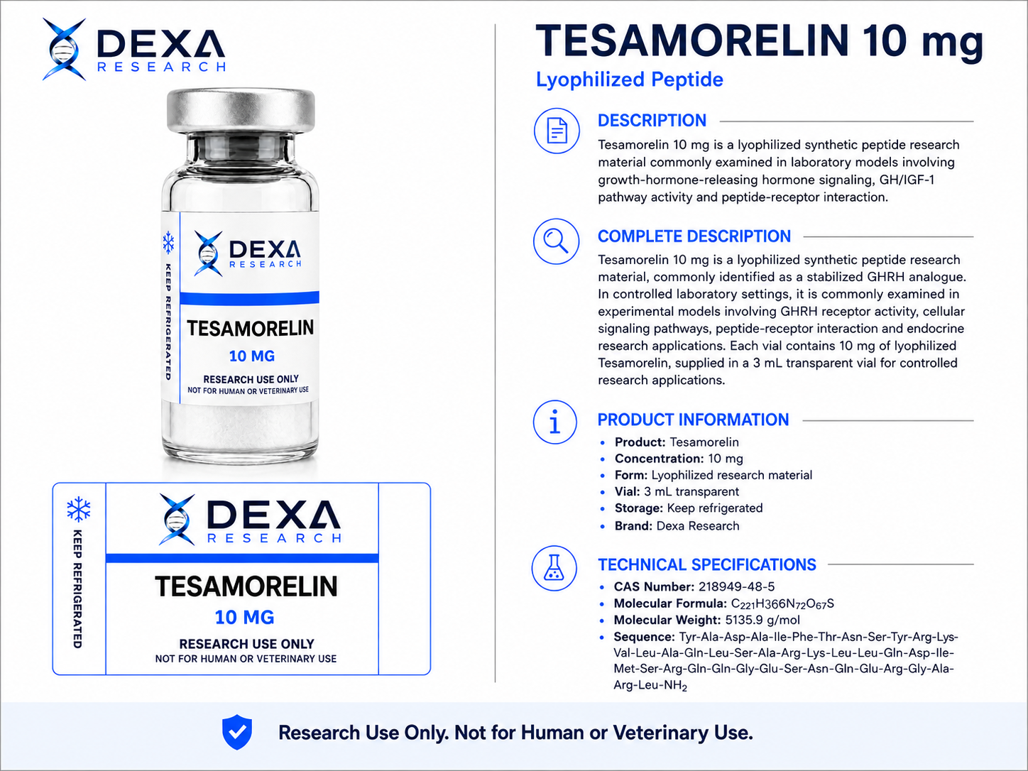 Tesamorelin 10 mg — Dexa Research — thumbnail 2